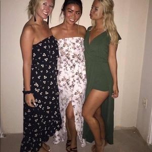 Xhilaration green romper maxi